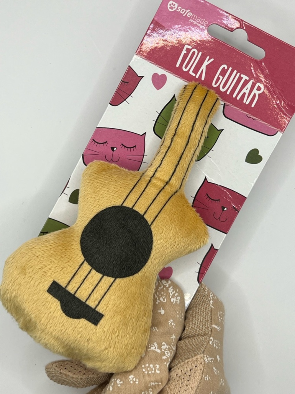 Folk Guitar Plush Cat Toy Catnip Filled